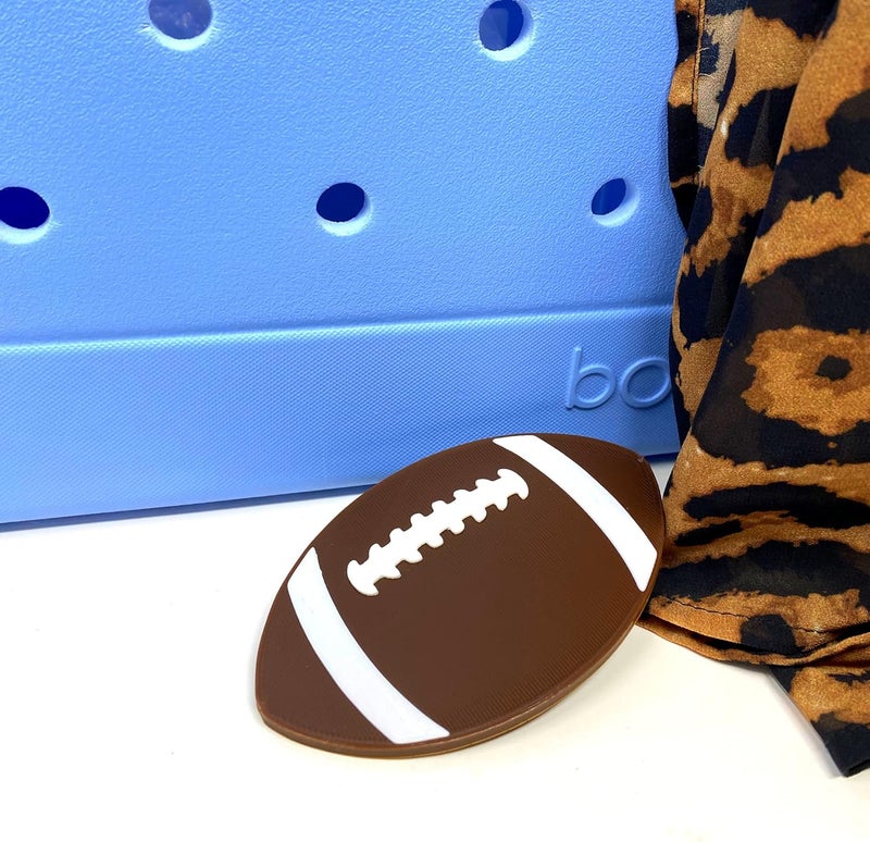 FRESHe BAGLETS - Football Charm Accessory Compatible with Bogg Bags - Decorative Football Charm Perfect for Customizing Your Tote Bag & Showing Your Team Support | Made in USA(Football) - Image 5